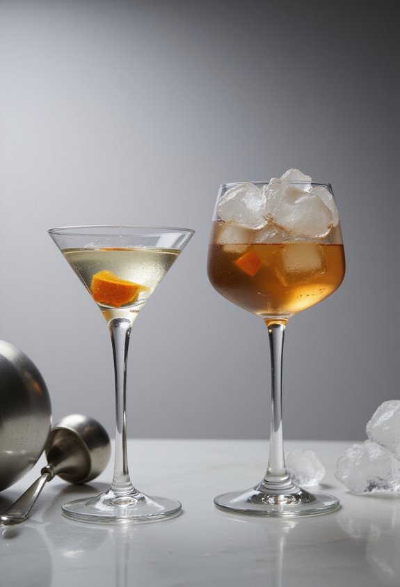 chilled cocktails elegant presentation