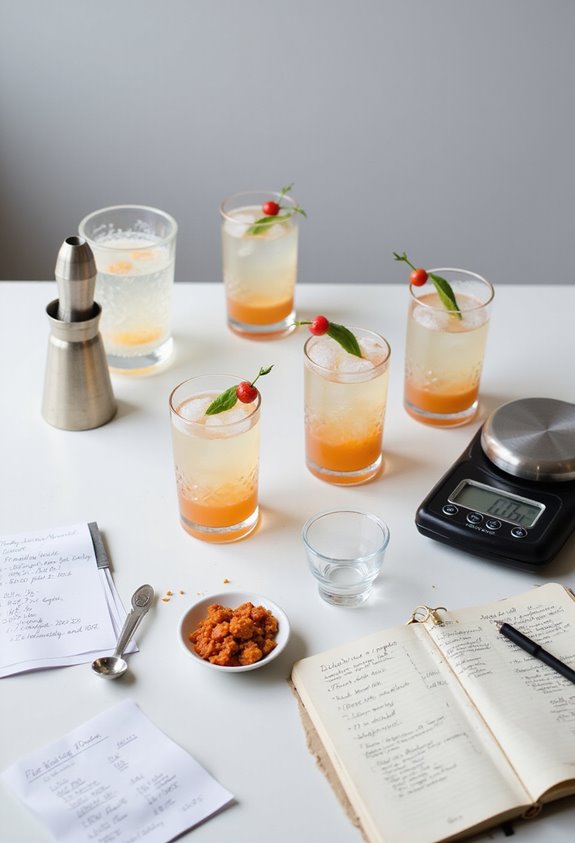 cocktail recipe testing methodology