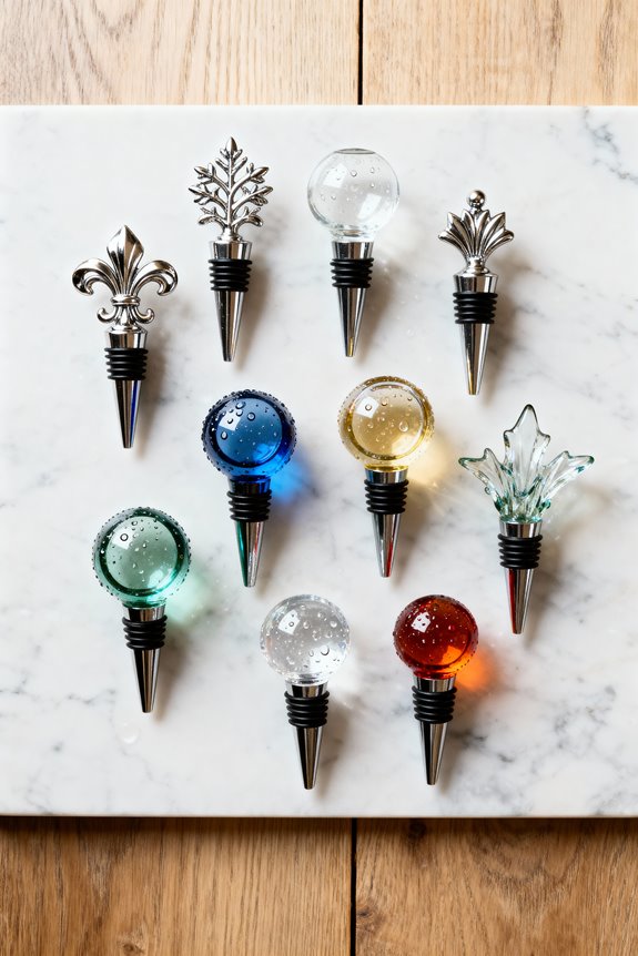 decorative wine bottle stoppers