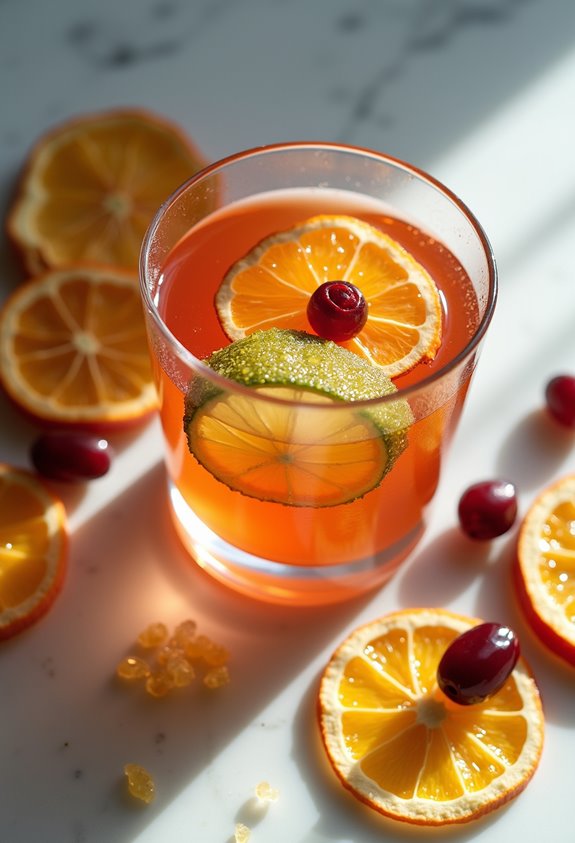 dehydrated fruit garnish usage