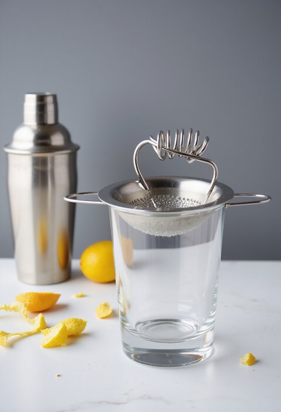 durable ergonomic cocktail strainer