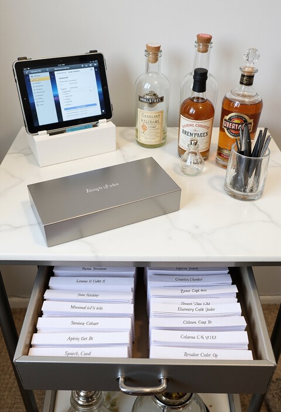 effective cocktail recipe organization
