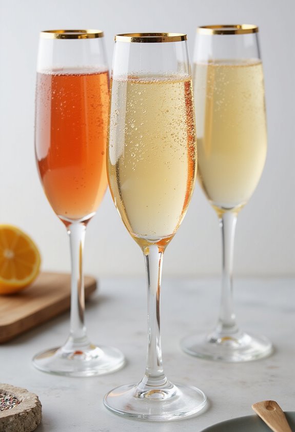 elegant champagne flutes selection