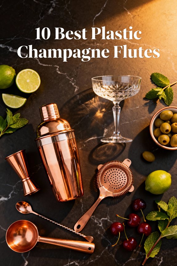 elegant plastic champagne flutes