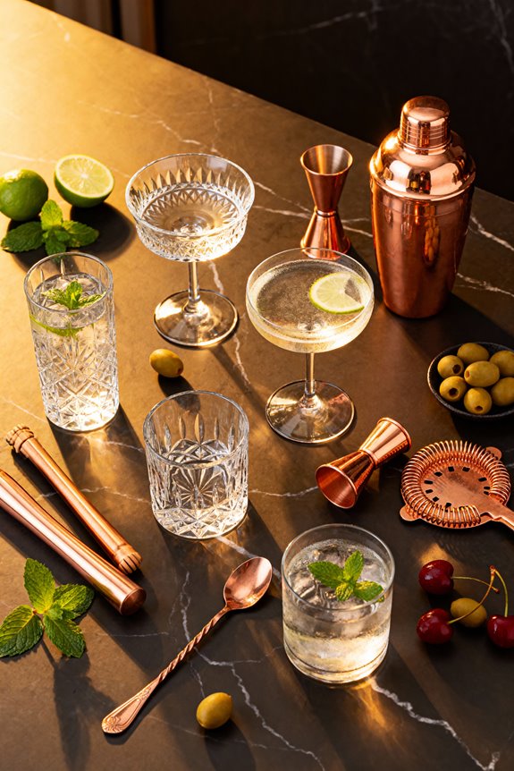 elegant stemless champagne flutes