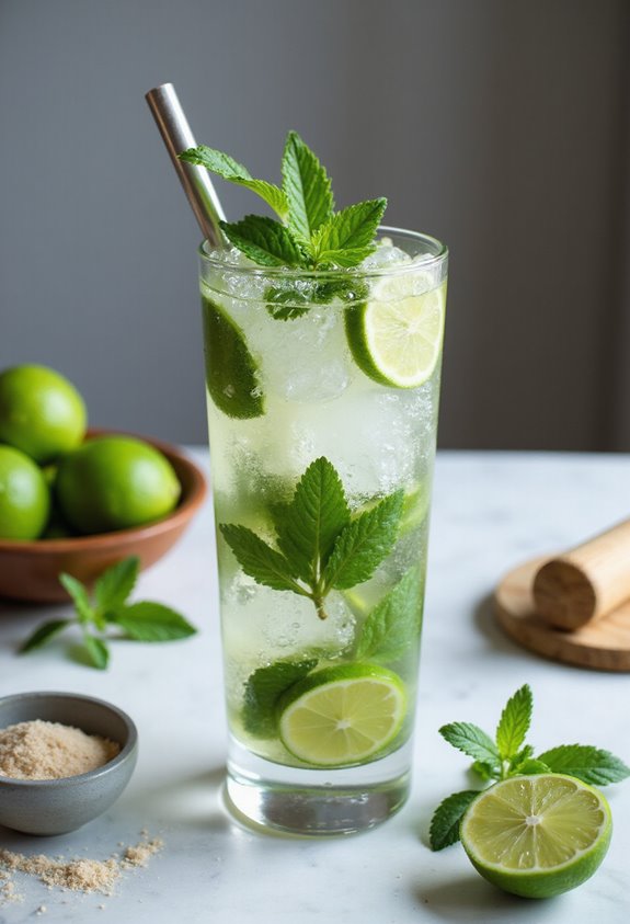 fresh mint lime fizz