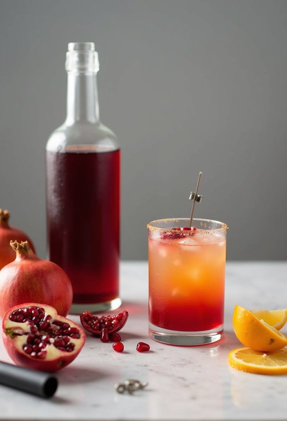 homemade grenadine enhances flavors
