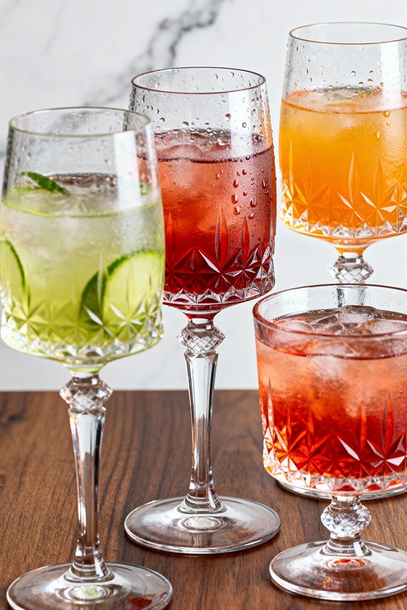 hurricane cocktail glasses selection