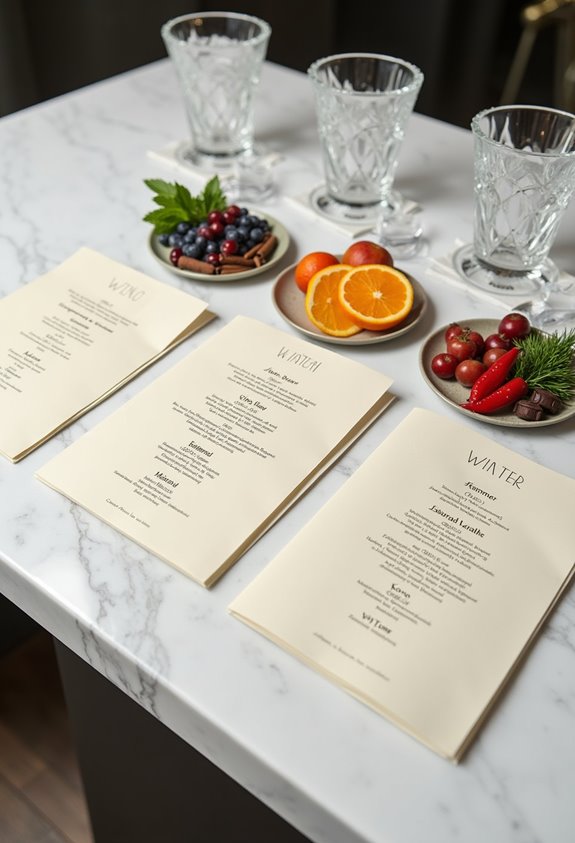 menu updates by seasons