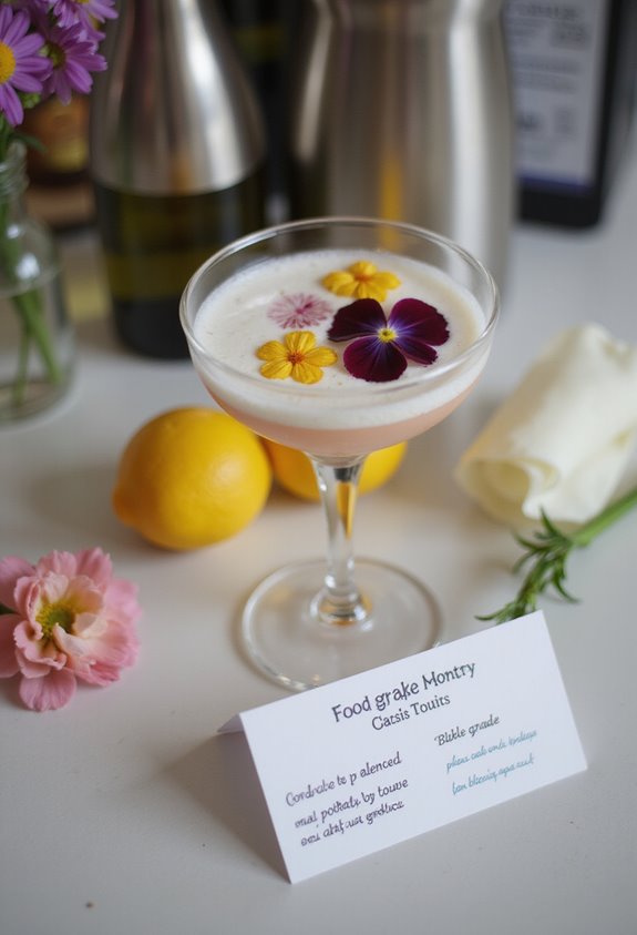 safe edible flower cocktails