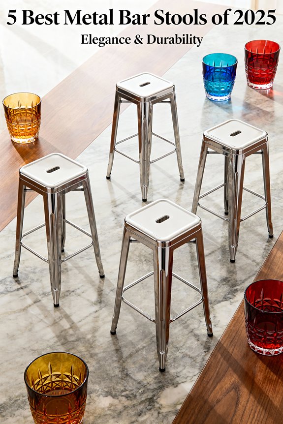 stylish durable metal stools