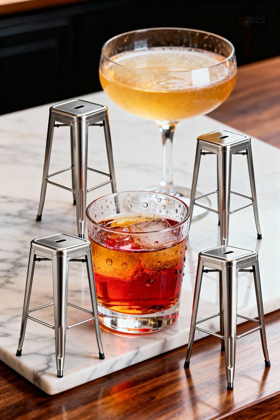 stylish durable metal stools