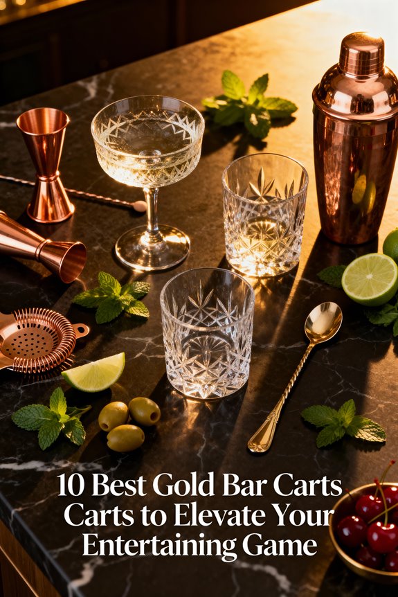 stylish gold bar carts