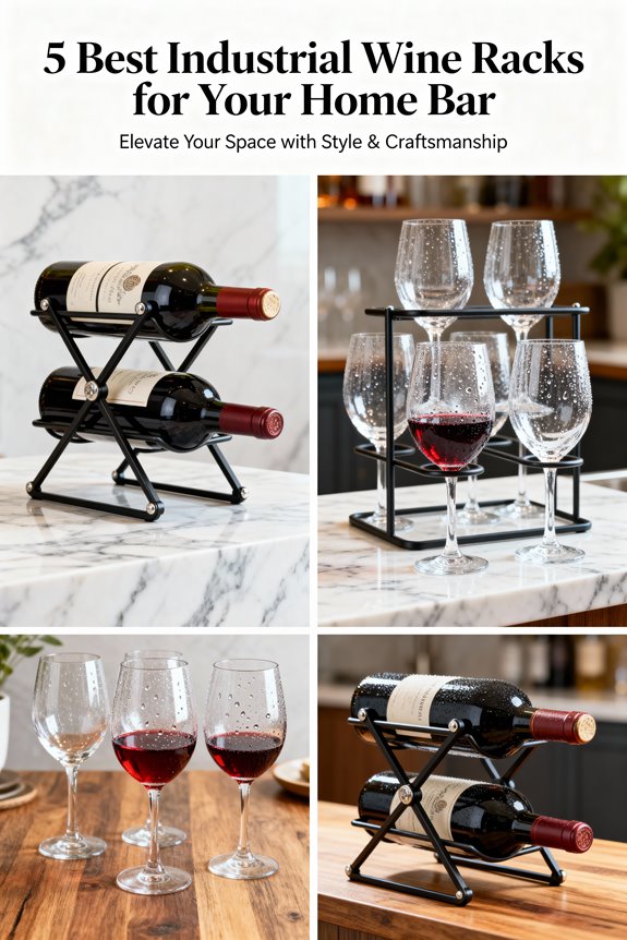 stylish industrial wine racks