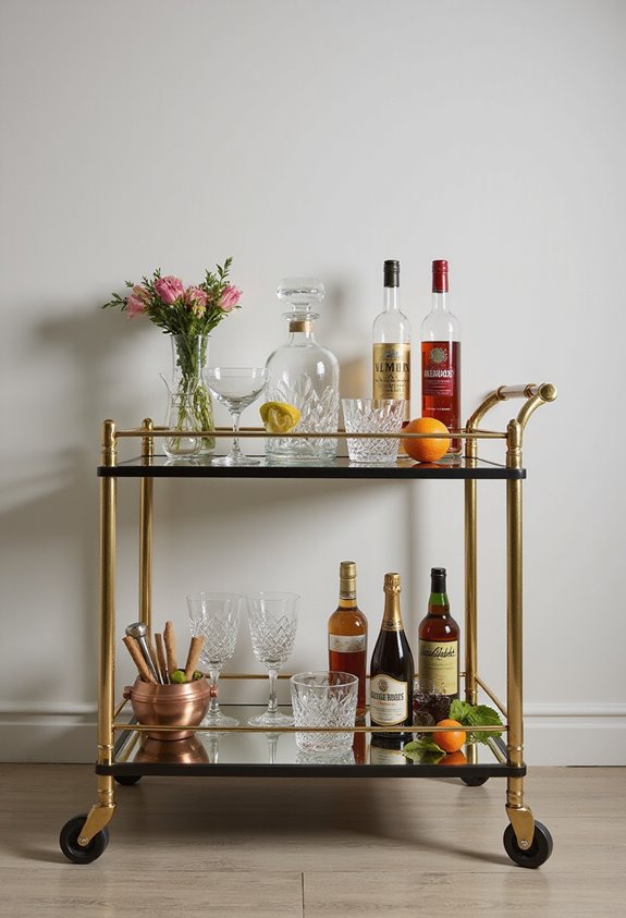 stylish multifunctional bar carts