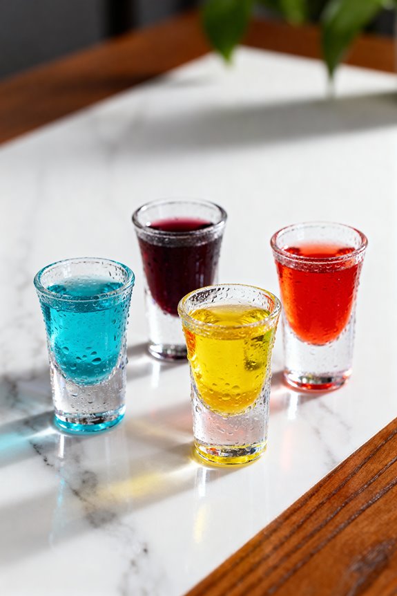 unforgettable party shot glasses