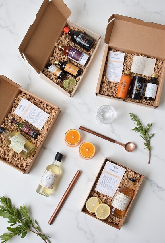 variety of cocktail kits