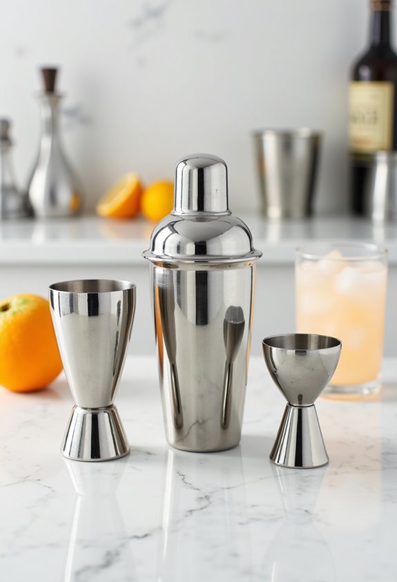 variety of cocktail shakers