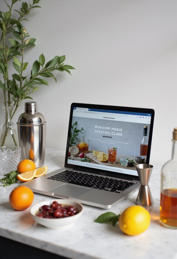 virtual cocktail making experience
