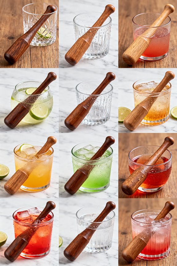 wood muddlers for cocktails